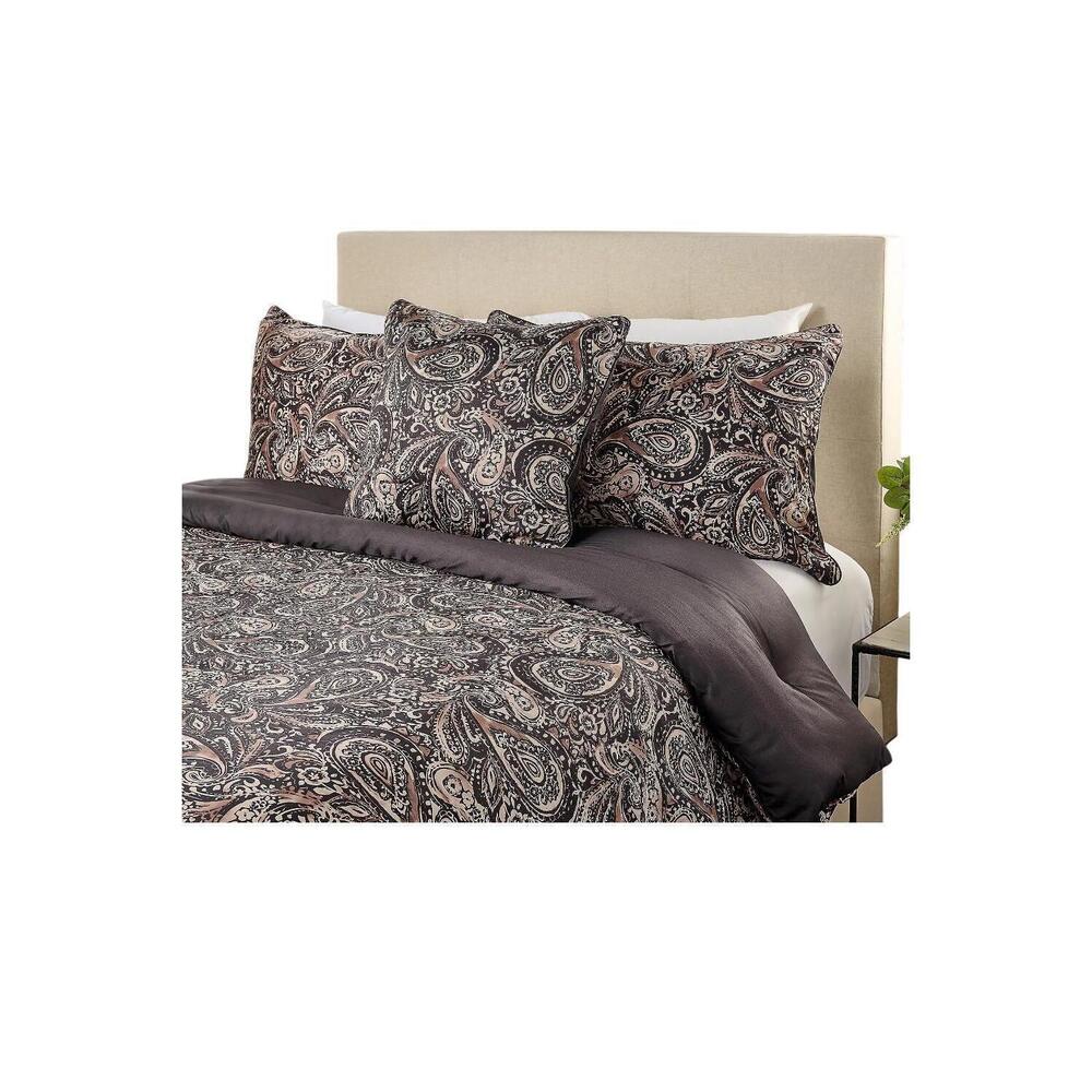 Northern Nights Paisley Comforter 4-Piece Set Mink